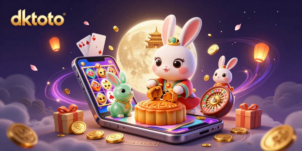 Engage with dktoto's live baccarat experience featuring a vibrant 3D casino scene.