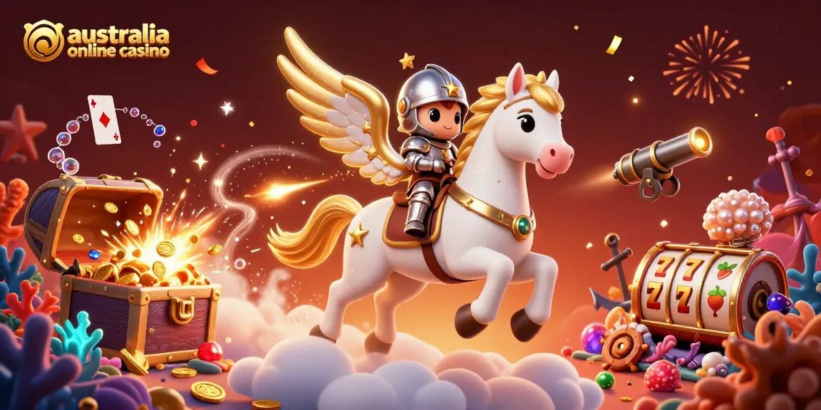 Experience the excitement of australia online casino with celestial illustrations and vibrant gameplay elements