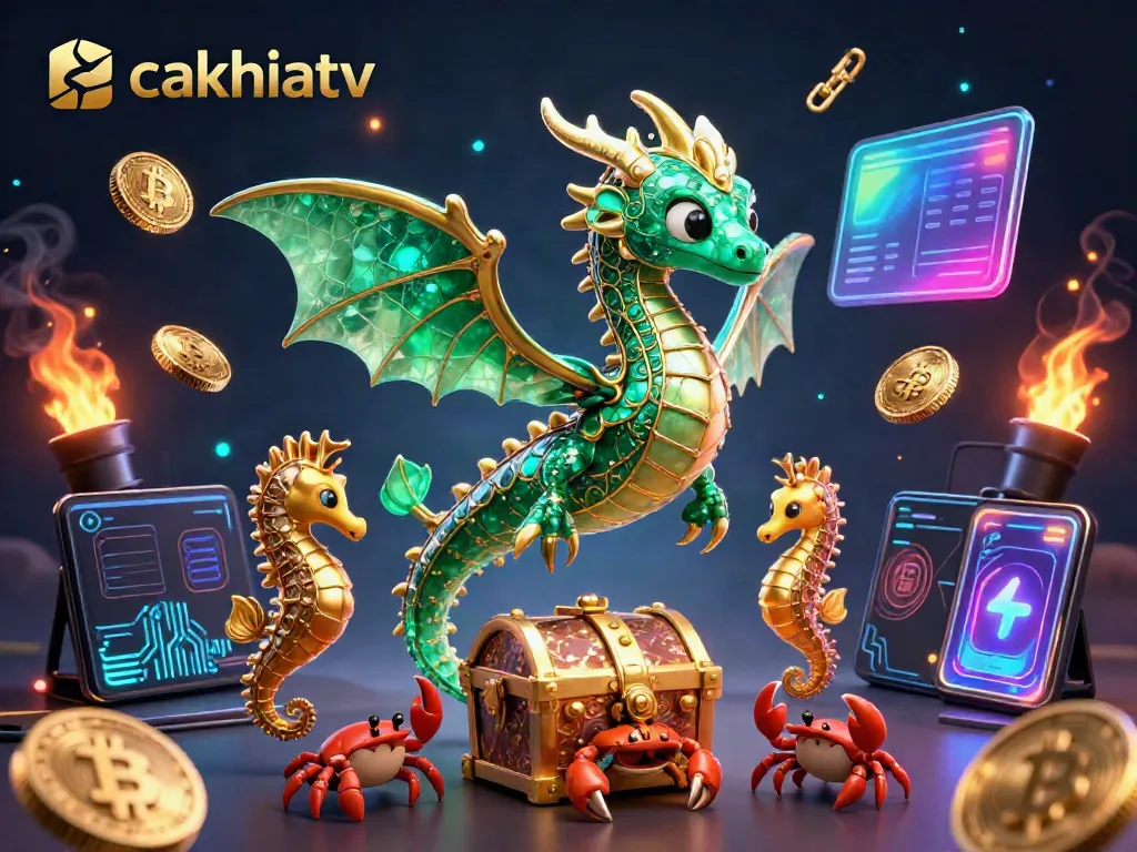 CakhiaTV showcases a vibrant underwater casino scene featuring a sea dragon and treasures.