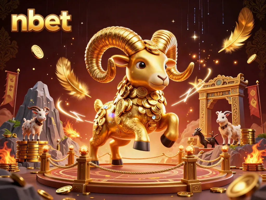 Experience thrilling gameplay with nbet's golden ram character at a dynamic casino arena
