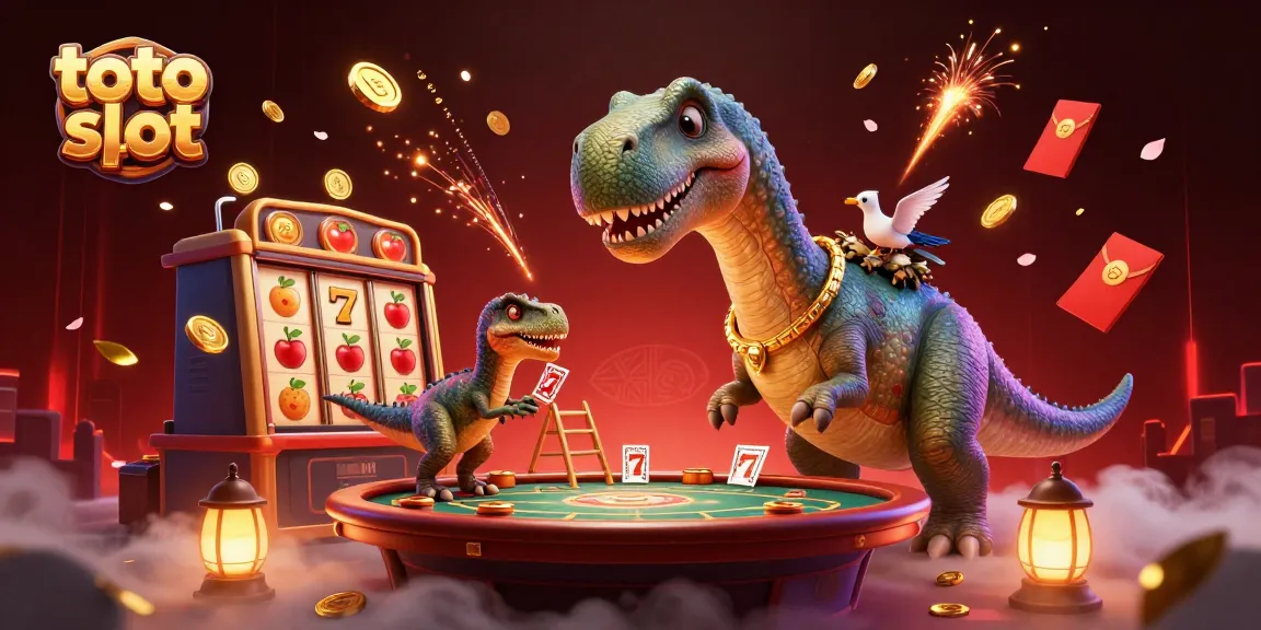 Engage with the thrilling toto slot experience in this dynamic casino scene featuring vibrant characters and lively game elements.
