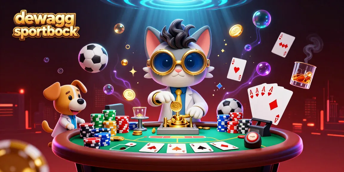 Win big with dewagg sportbook in this lively 3D illustration featuring dynamic betting elements.