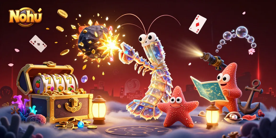 Nohu's galactic samurai mantis shrimp and starfish engage in a thrilling casino adventure.
