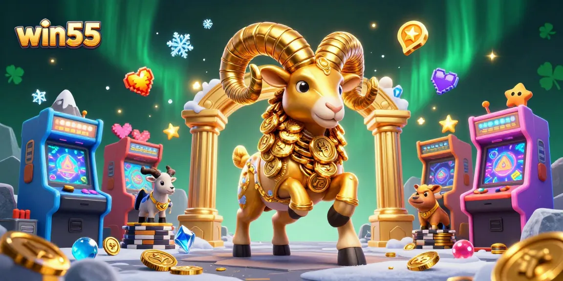 Engage with win55 by experiencing thrilling gameplay amid vibrant casino elements and a dynamic scene.