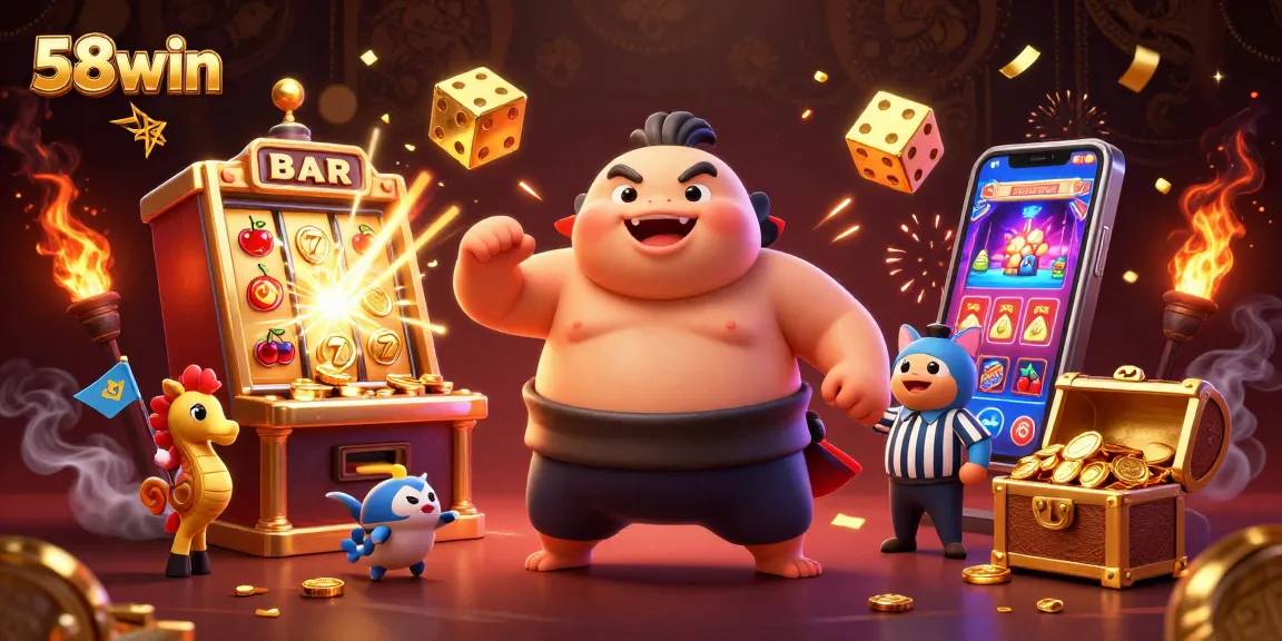 Experience thrilling casino action with 58win's dynamic underwater slot game illustration.