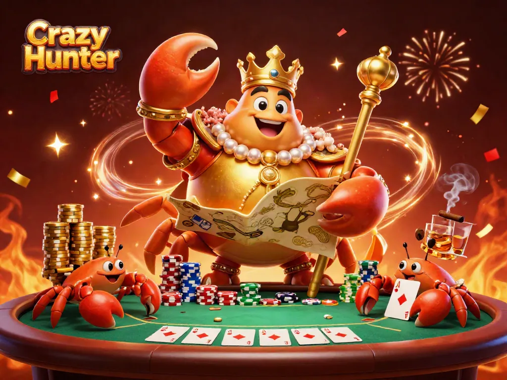 เกม Crazy Hunter ในการตั้งค่าคาสิโนด้วยการ์ตูน 3 มิติที่เต็มไปด้วยรายละเอียด