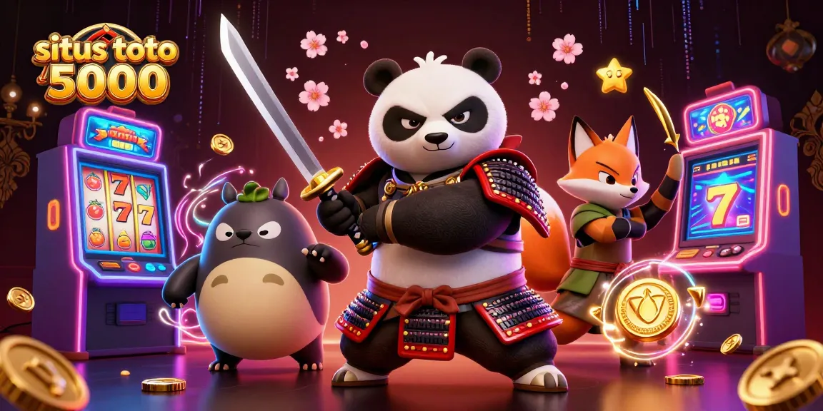 Engage with situs toto 5000 as the samurai panda and ninja fox team up in a vibrant casino scene.