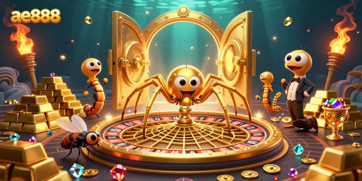 Experience the excitement of ae888 casino with dynamic gameplay elements and vibrant 3D illustration.