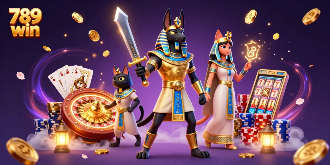 Win big with 789 win at the dynamic casino illustration showcasing exciting games.
