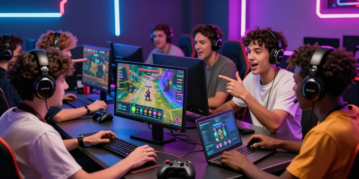 Exciting gaming moment with players engaged in JaiClub app, displaying vibrant graphics and friendly competition.