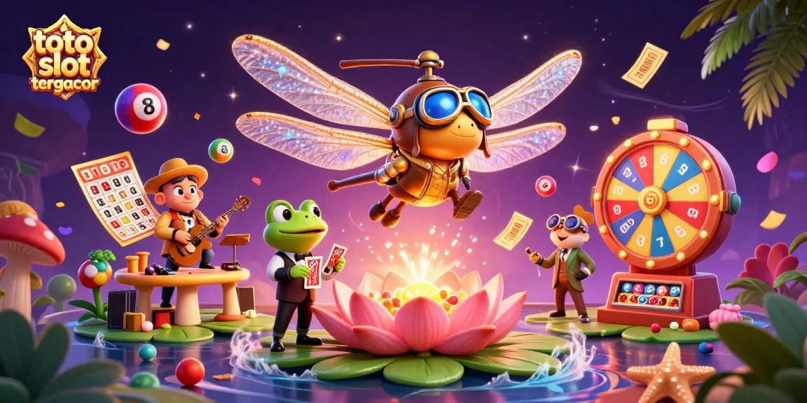 Engage in the dynamic action of toto slot tergacor with colorful elements and characters in a vibrant casino setting.